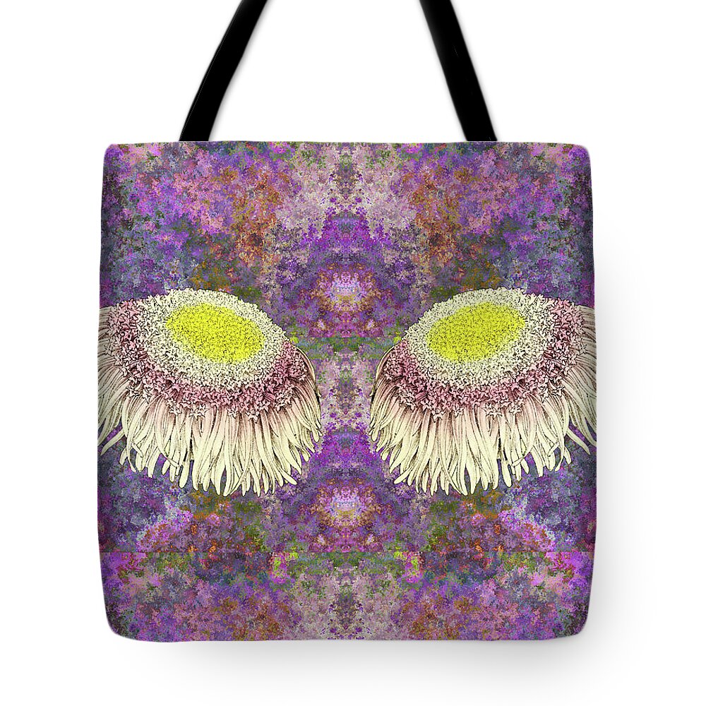 Vintage Flower Tote Bag featuring the mixed media Big Blooms by Lorena Cassady