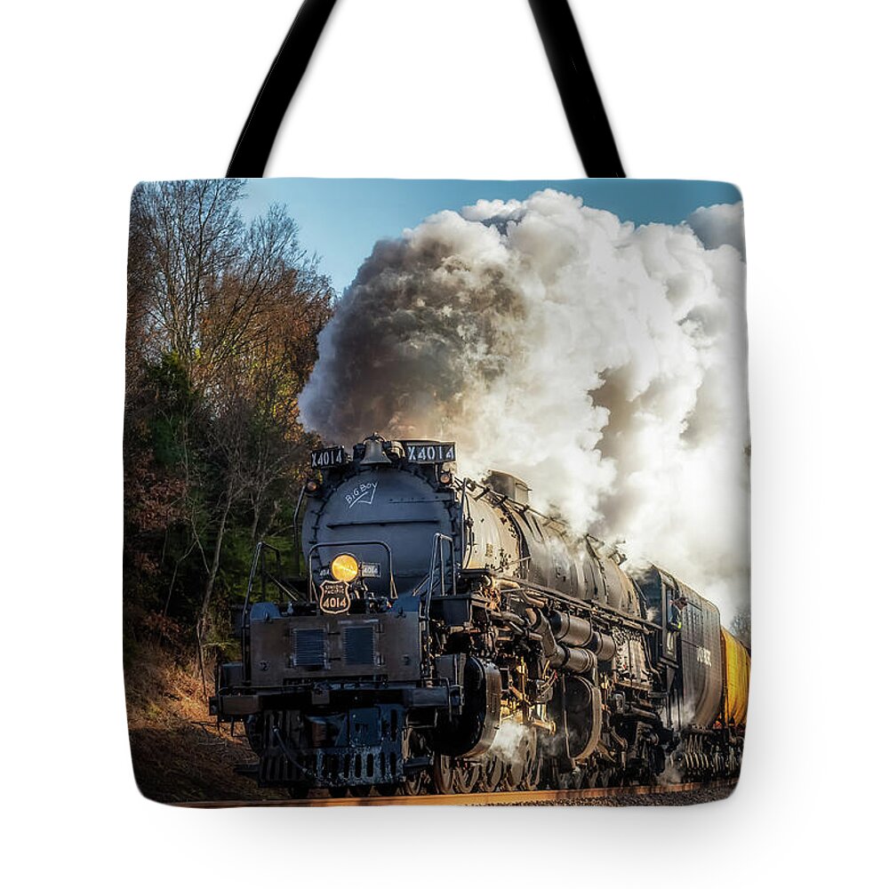 Engine 4014 Tote Bag featuring the photograph Big Boy Under Steam by James Barber
