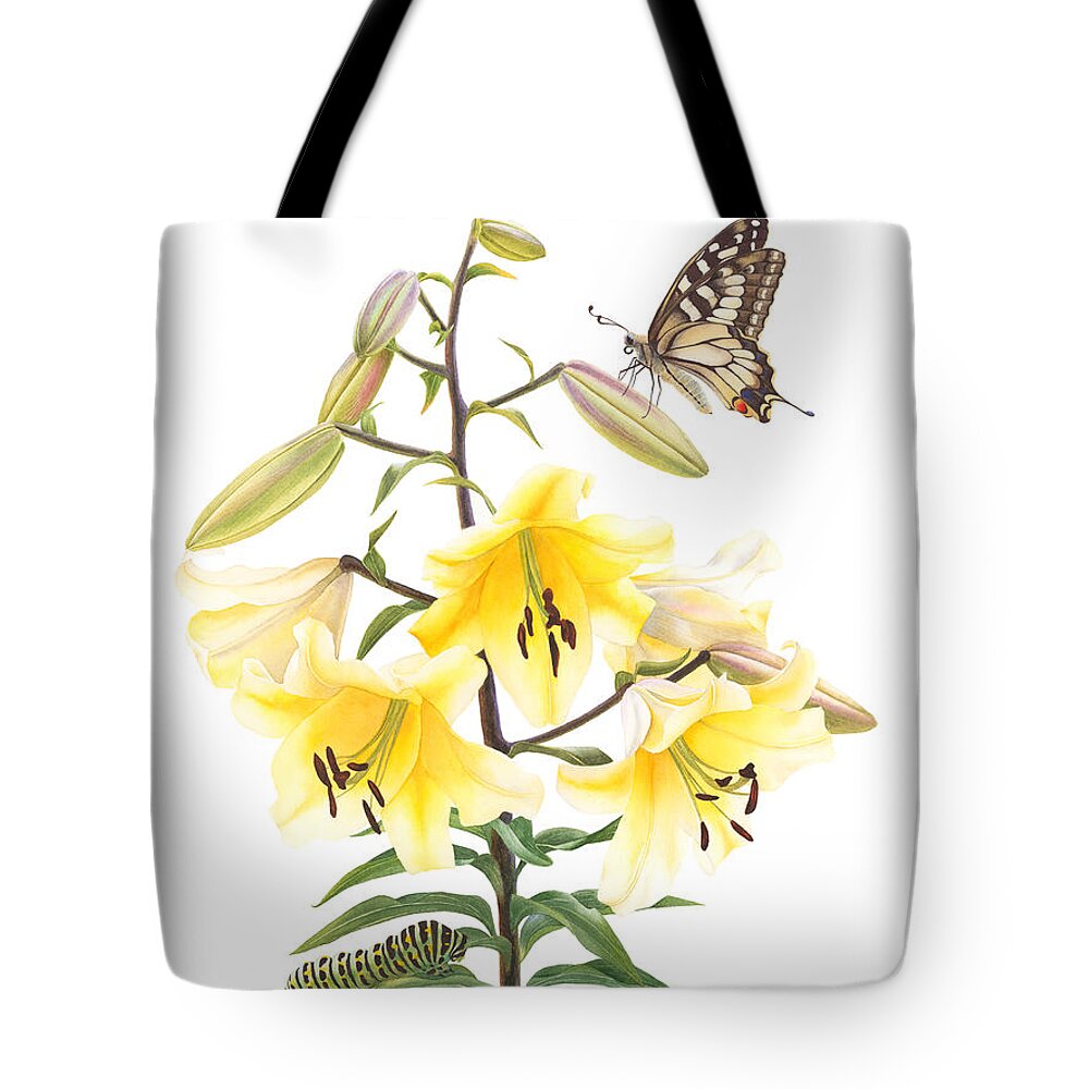 Esperoart Tote Bag featuring the painting Big Brother Lily by Espero Art