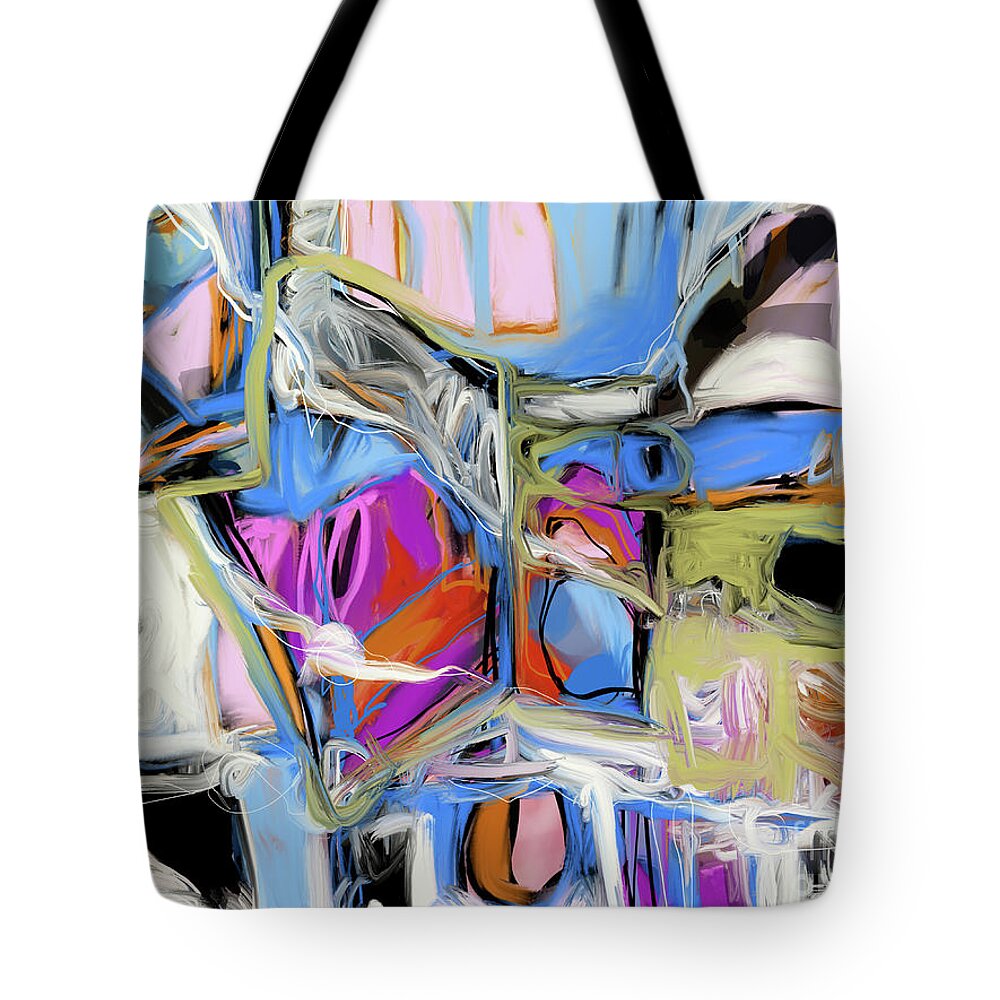 City Tote Bag featuring the digital art Big City Retail by Robin Valenzuela