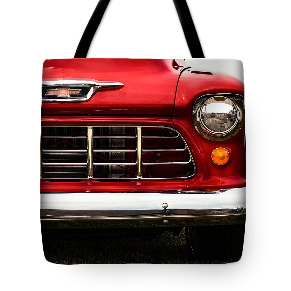 Truck Tote Bag featuring the photograph Big Red by Carrie Hannigan