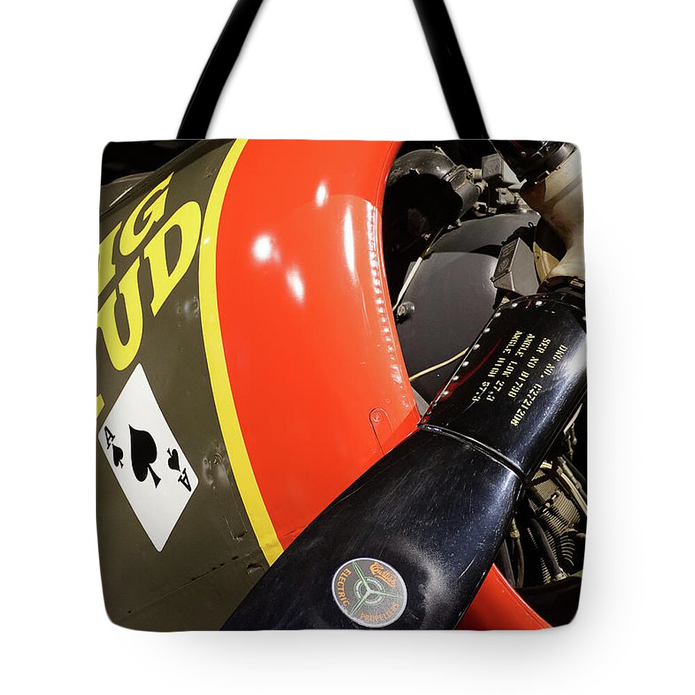Big Stud Tote Bag featuring the photograph Big Stud -- Republic P-47D Thurnderbolt WWII Fighter Aircraft at the Museum of Flight, Washington by Darin Volpe
