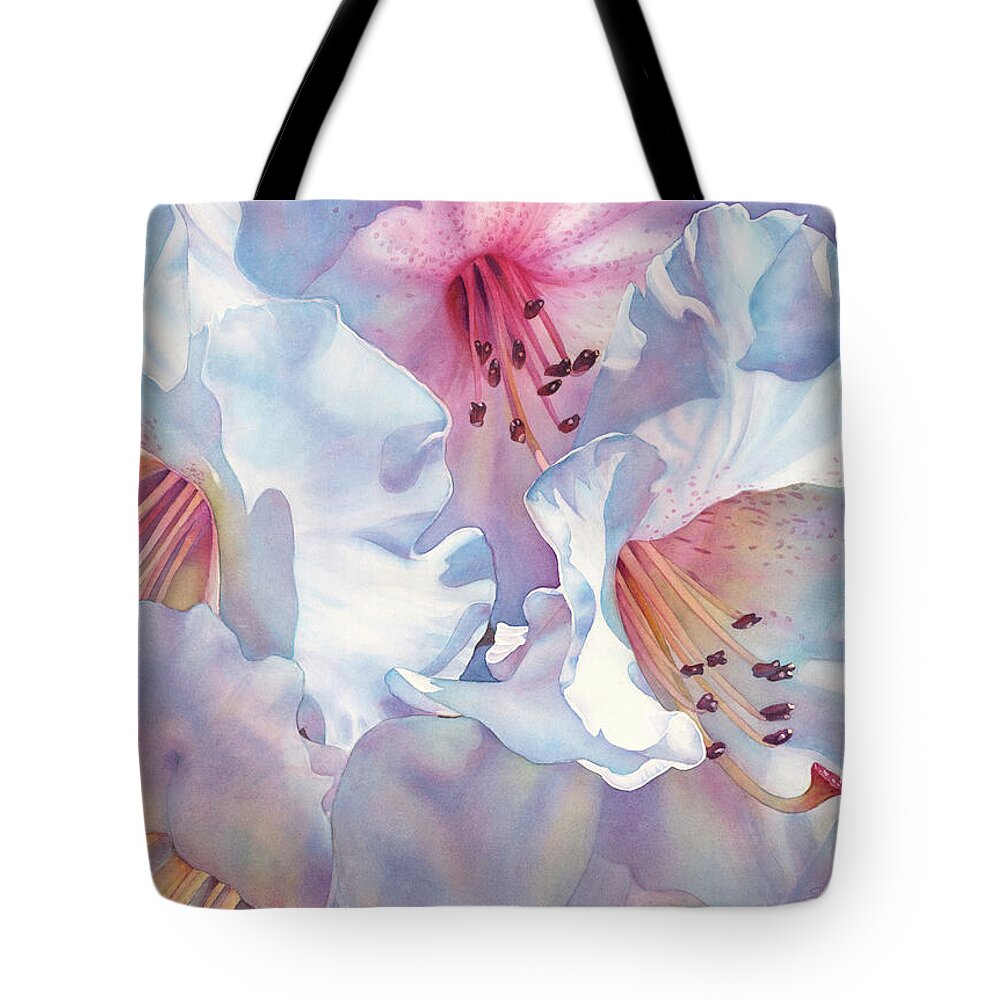 Watercolor Painting Tote Bag featuring the painting Billowing by Sandy Haight