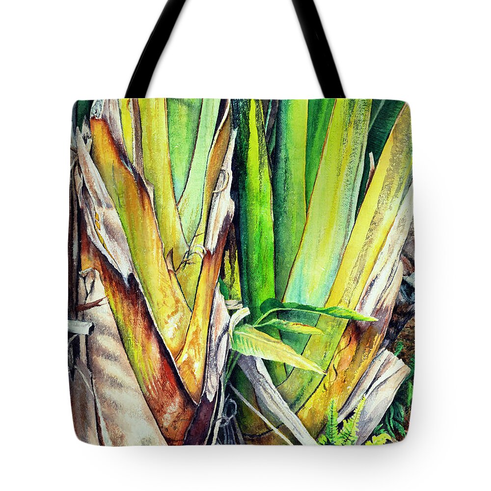Tropical Tote Bag featuring the painting Bird of Paradise 2 by Lisa Tennant