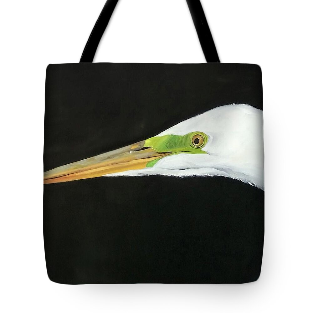  Tote Bag featuring the painting Bird Purse by christine shockley by John Gholson