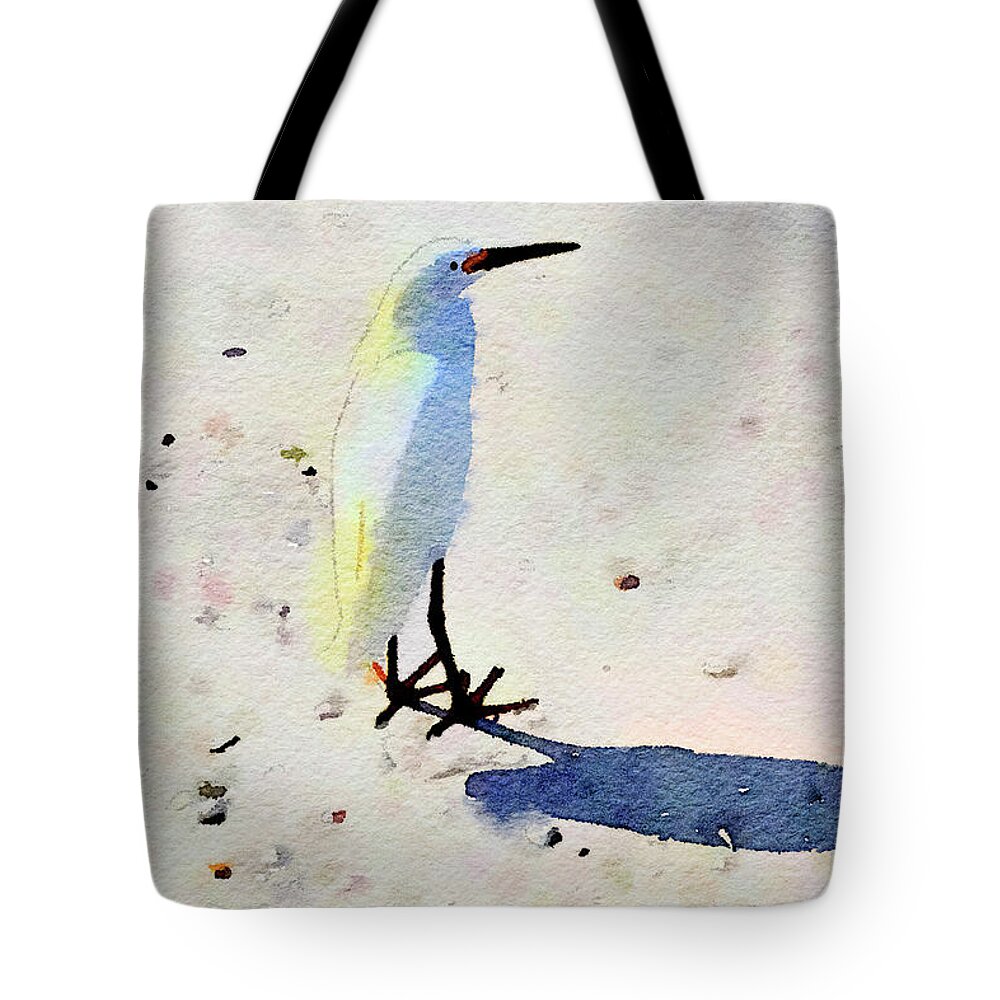 Ocean Tote Bag featuring the digital art Birdie Bird by Nancy Olivia Hoffmann