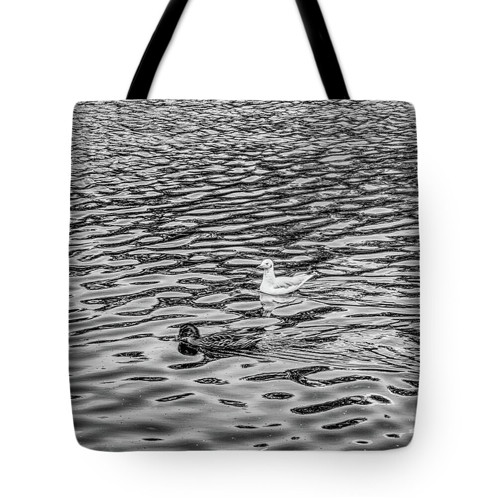 Alkington Woods Tote Bag featuring the photograph Birds in monochrome by Pics By Tony