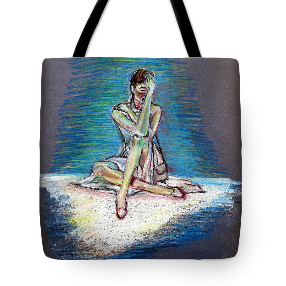 Woman Tote Bag featuring the painting Bittersweet by Tom Conway
