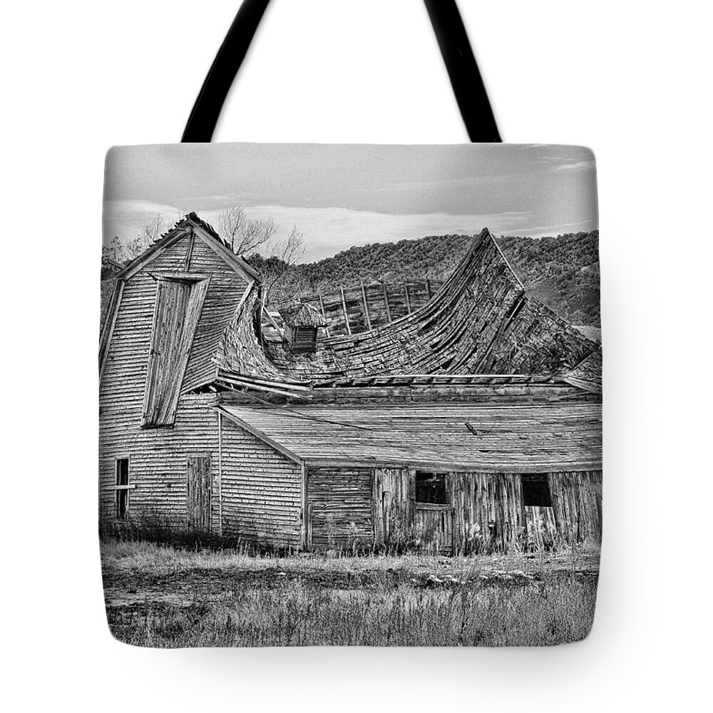  Tote Bag featuring the photograph Black and White Barn by David Armstrong