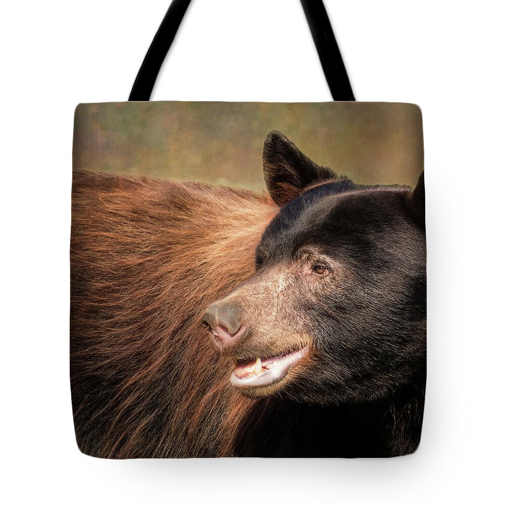 Wildlife Tote Bag featuring the photograph Black Bear Profile by Patti Deters