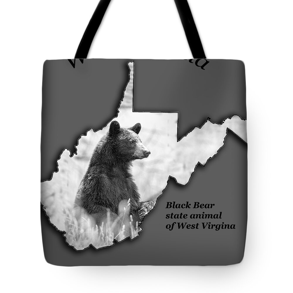 Black Bear Tote Bag featuring the photograph Black Bear WV state animal by Dan Friend