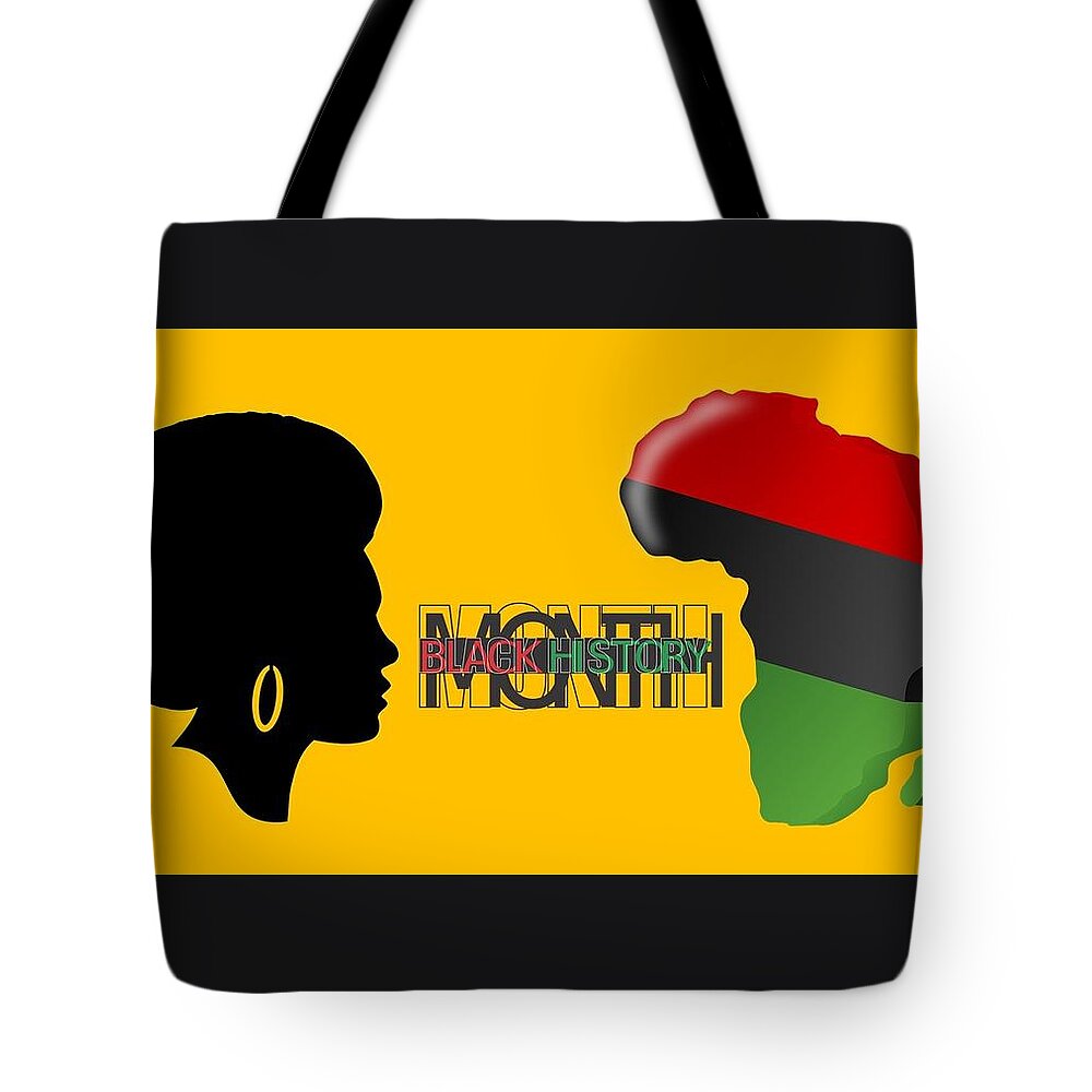 Black History Month Tote Bag featuring the mixed media Black History Month by Nancy Ayanna Wyatt