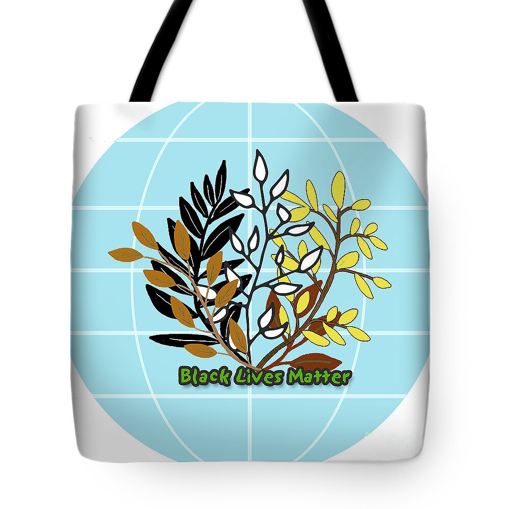 Black Lives Tote Bag featuring the digital art Black Lives Matter by Dee Flouton