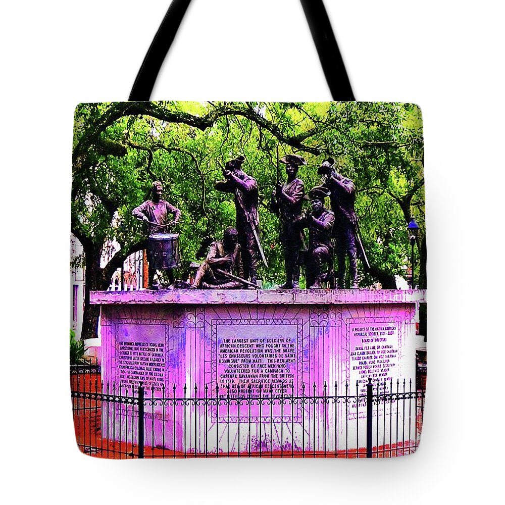 Beauty Tote Bag featuring the photograph Black When Haitians Were Heroes in America Series Print No. 3 by Aberjhani