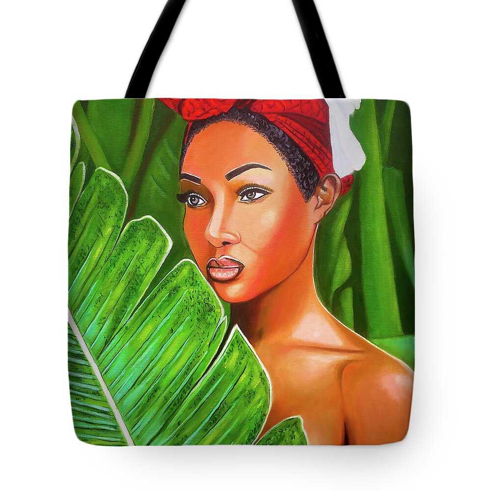 Black Women Tote Bag featuring the painting Black women by Jose Manuel Abraham