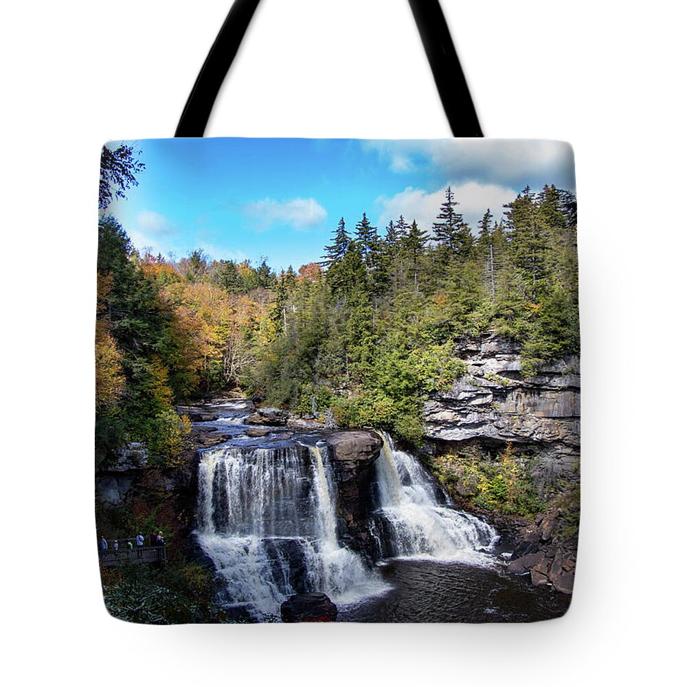Waterfall Tote Bag featuring the photograph Blackwater Falls Fall 2021 by Matt Sexton