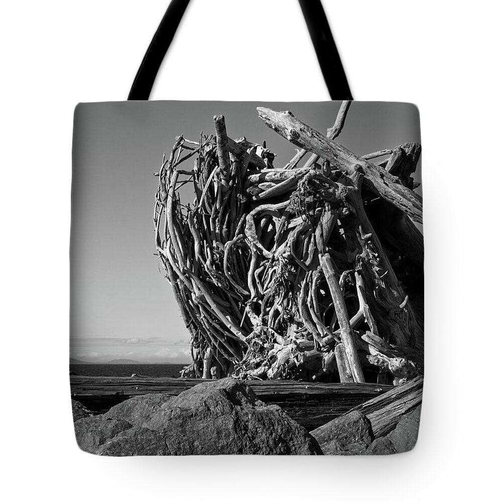 Art Tote Bag featuring the photograph Bleached Wood #4 by Loren Gilbert