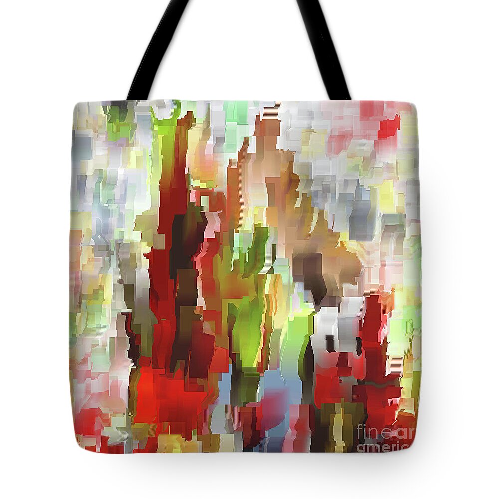 Colors Tote Bag featuring the digital art Blend of Colors Abstract by Kae Cheatham