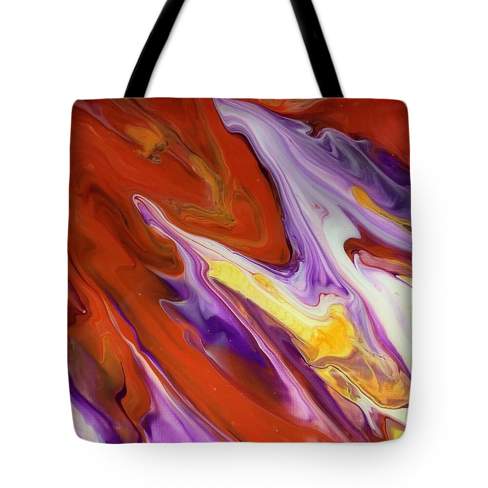 Warm Tote Bag featuring the painting Bliss by Nicole DiCicco
