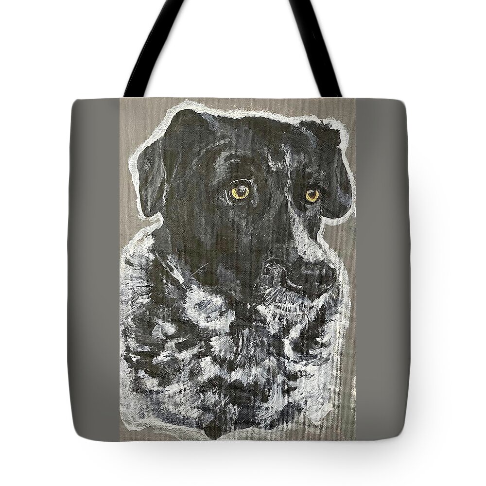 Dog Tote Bag featuring the painting Blizzard by Melody Fowler