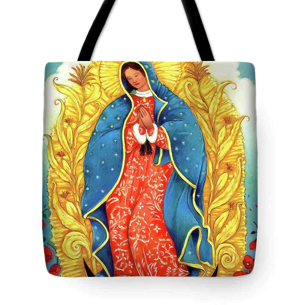 Madonna Tote Bag featuring the painting Blood to Roses by Linda Carter Holman