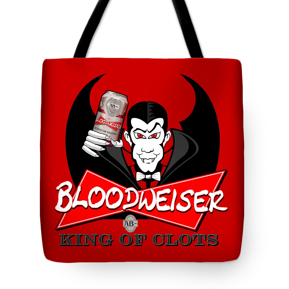 Bloodweiser Tote Bag featuring the digital art Bloodweiser by Rick Bartrand