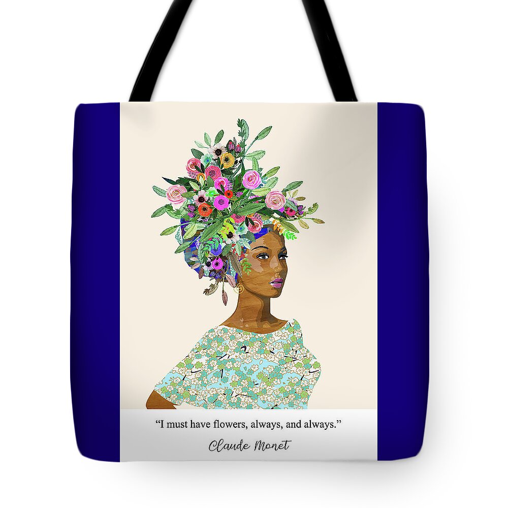 Blooming Tote Bag featuring the mixed media Blooming by Claudia Schoen
