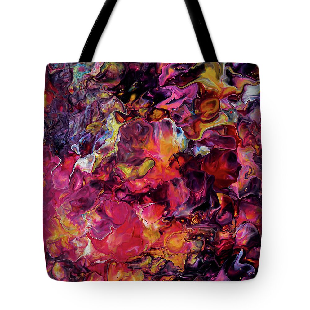 Abstract Art Tote Bag featuring the painting Blown Away Into Neverland by Gena Herro