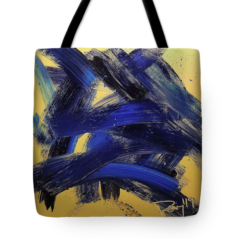 Blue Angel Tote Bag featuring the painting Blue Angels by Banning Lary