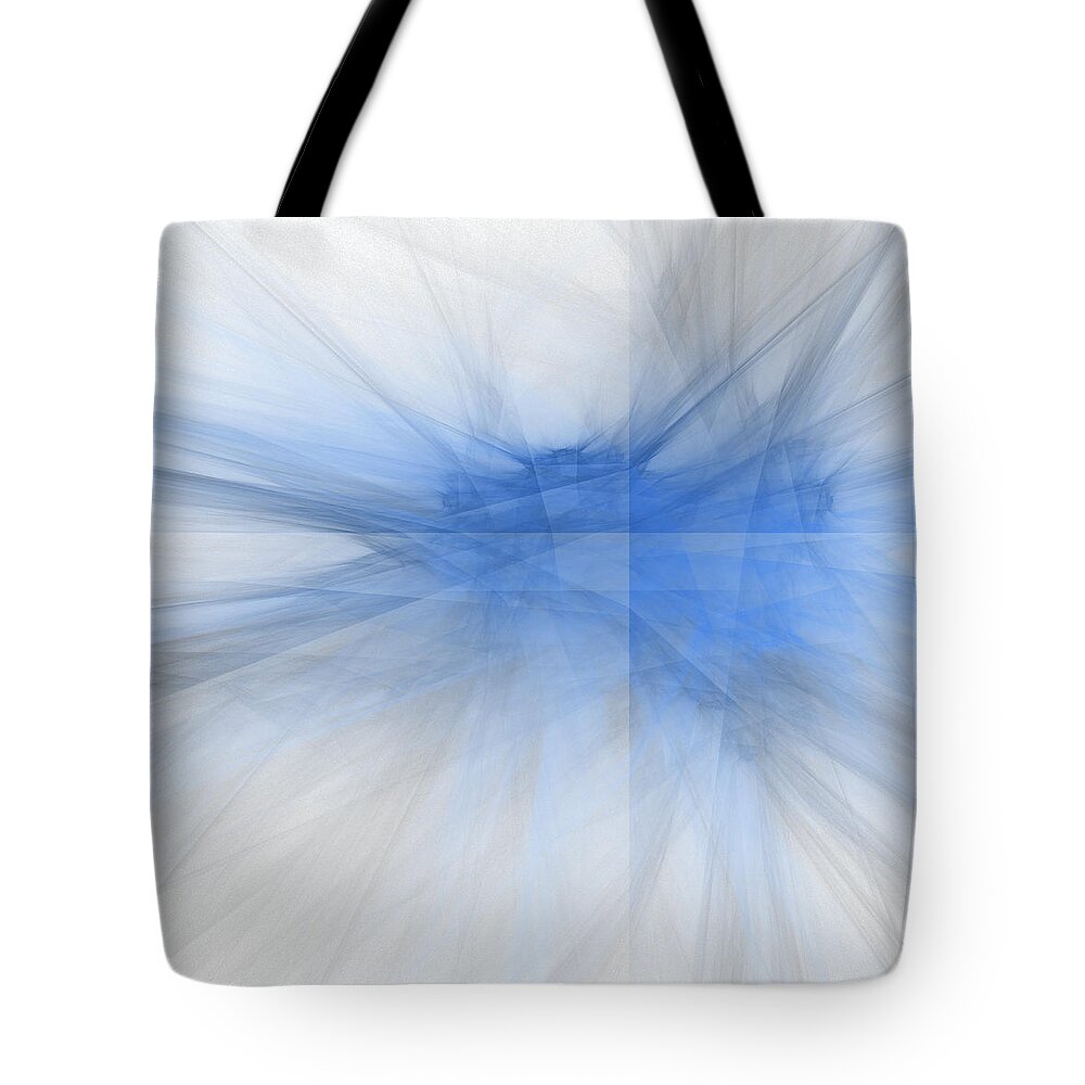Rick Drent Tote Bag featuring the digital art Blue Chrystalene by Rick Drent