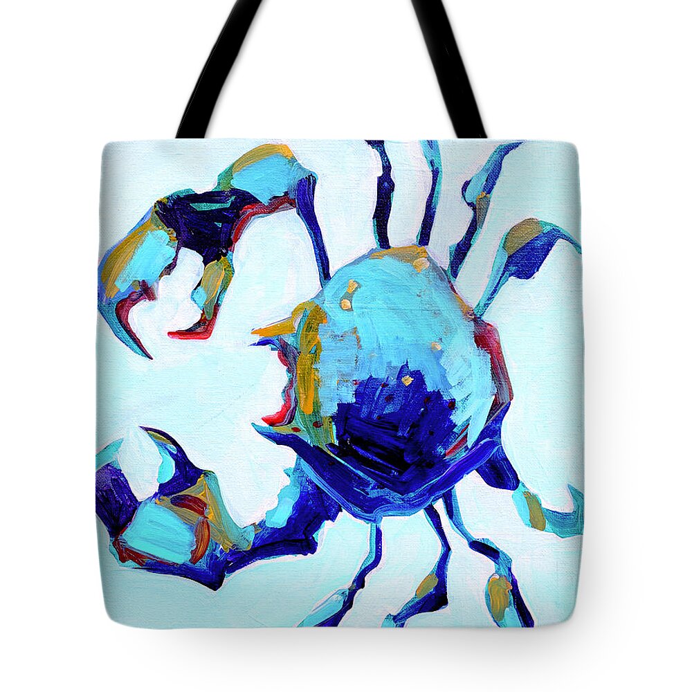Crab Tote Bag featuring the painting Blue Crab by Michele Fritz