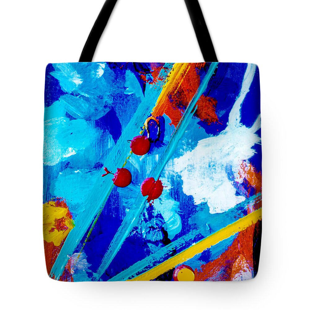 Abstract Art Prints Tote Bag featuring the painting Blue Harmony #128 by Donald K Hall