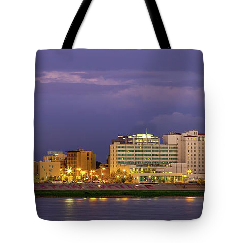 Cityscape Tote Bag featuring the photograph Blue Hour Baton Rouge by Rod Best