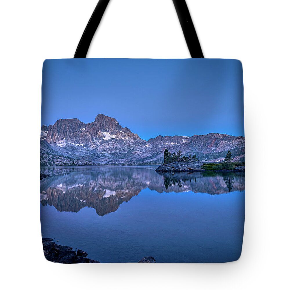 Landscape Tote Bag featuring the photograph Blue Hour in Garnet Lake by Romeo Victor