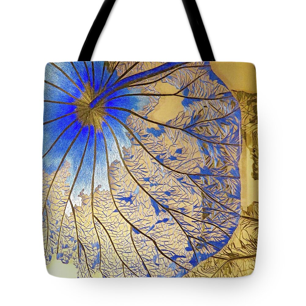 China Tote Bag featuring the photograph Blue Lace by Kerry Obrist