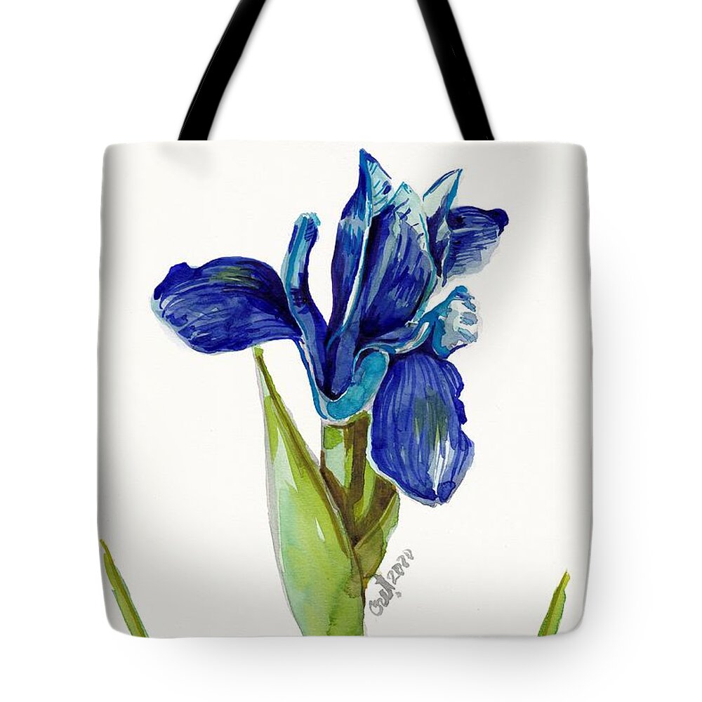 Iris Tote Bag featuring the painting Blue Me by George Cret