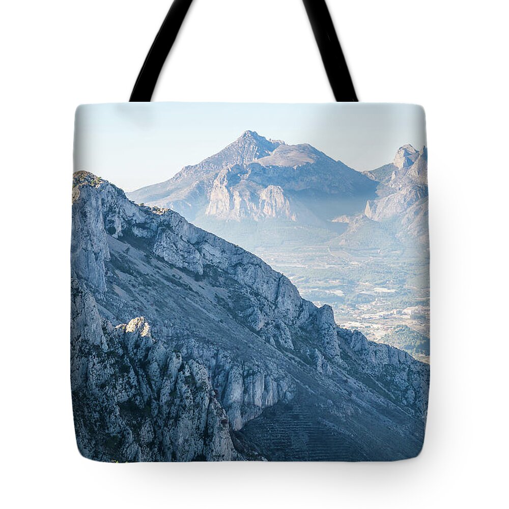 Mountains Tote Bag featuring the photograph Blue mountain landscape by Adriana Mueller