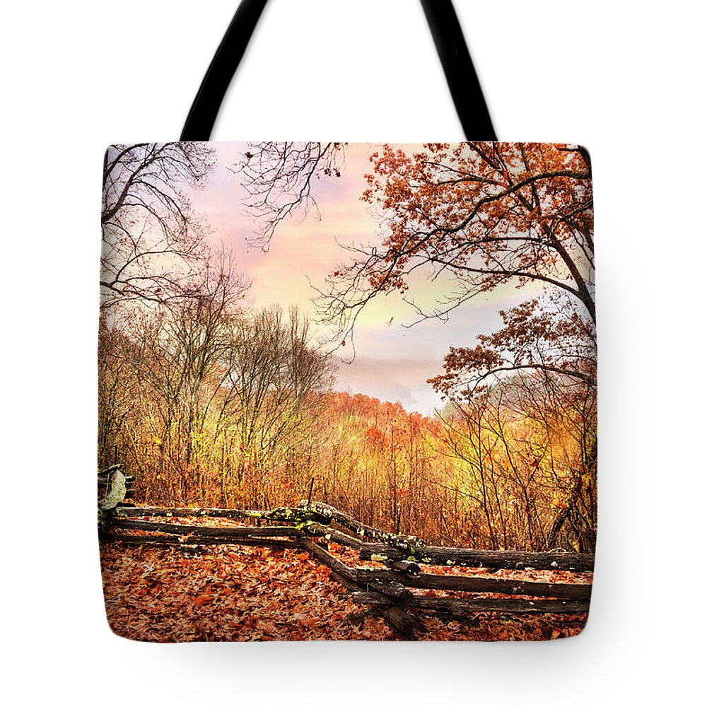 Carolina Tote Bag featuring the photograph Blue Ridge Mountains Overlook by Debra and Dave Vanderlaan