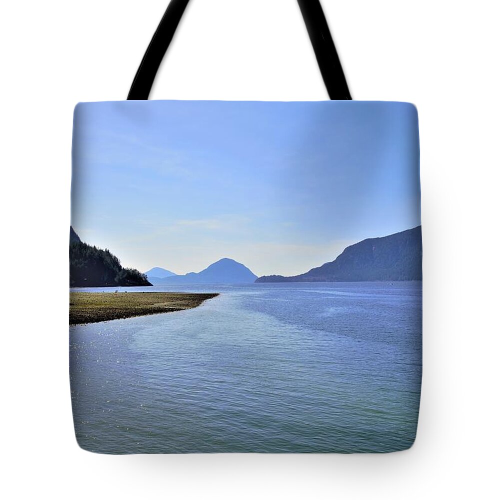 Ocean Tote Bag featuring the photograph Blue Waters of the Howe Sound by James Cousineau