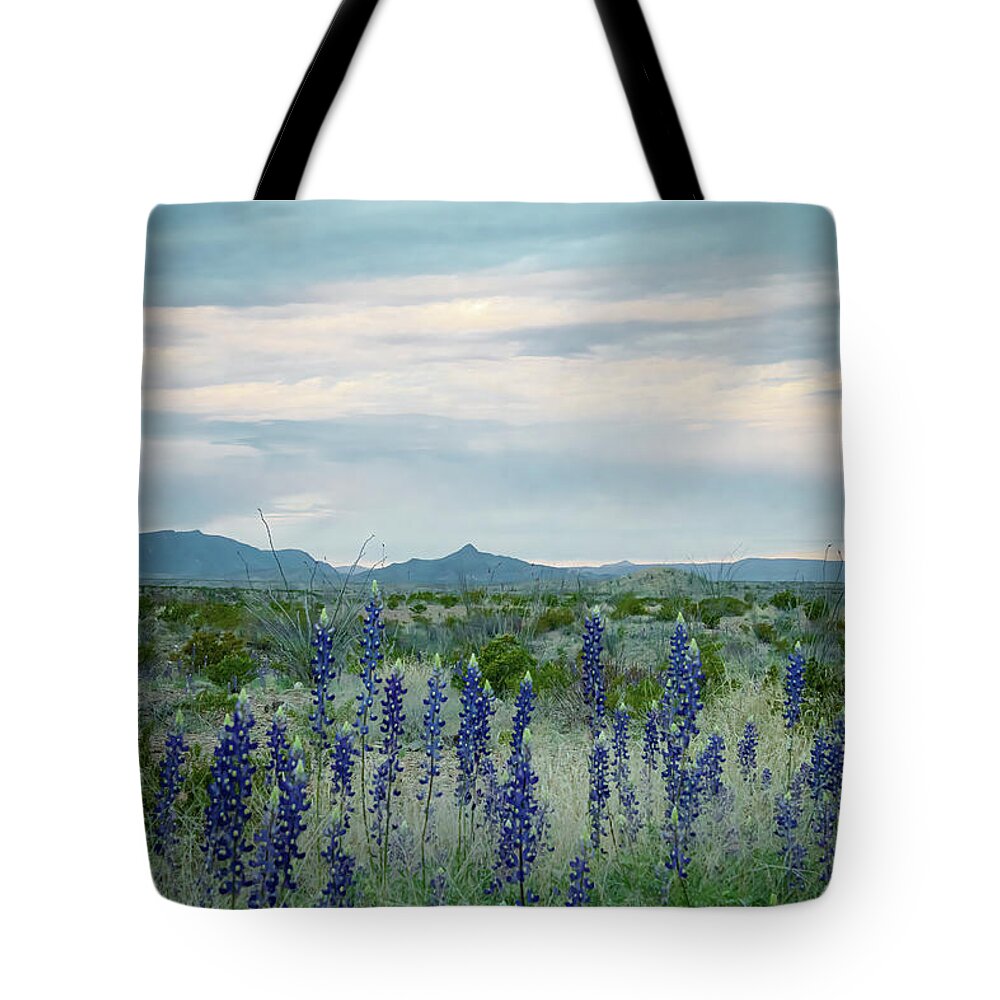 Bluebonnets Tote Bag featuring the photograph Bluebonnets Reaching for the Sky by Pam Rendall