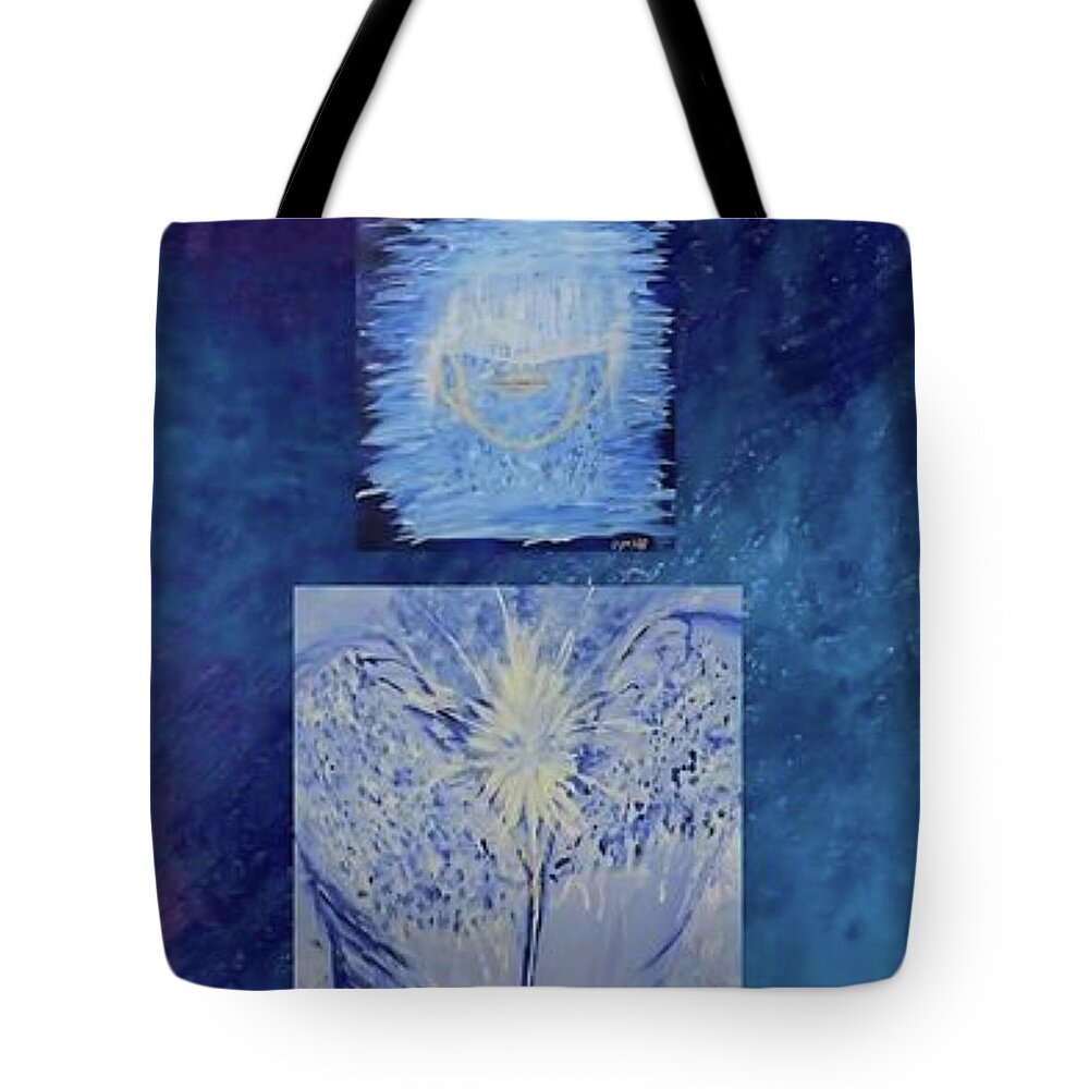  Tote Bag featuring the digital art Blueman by Christina Knight