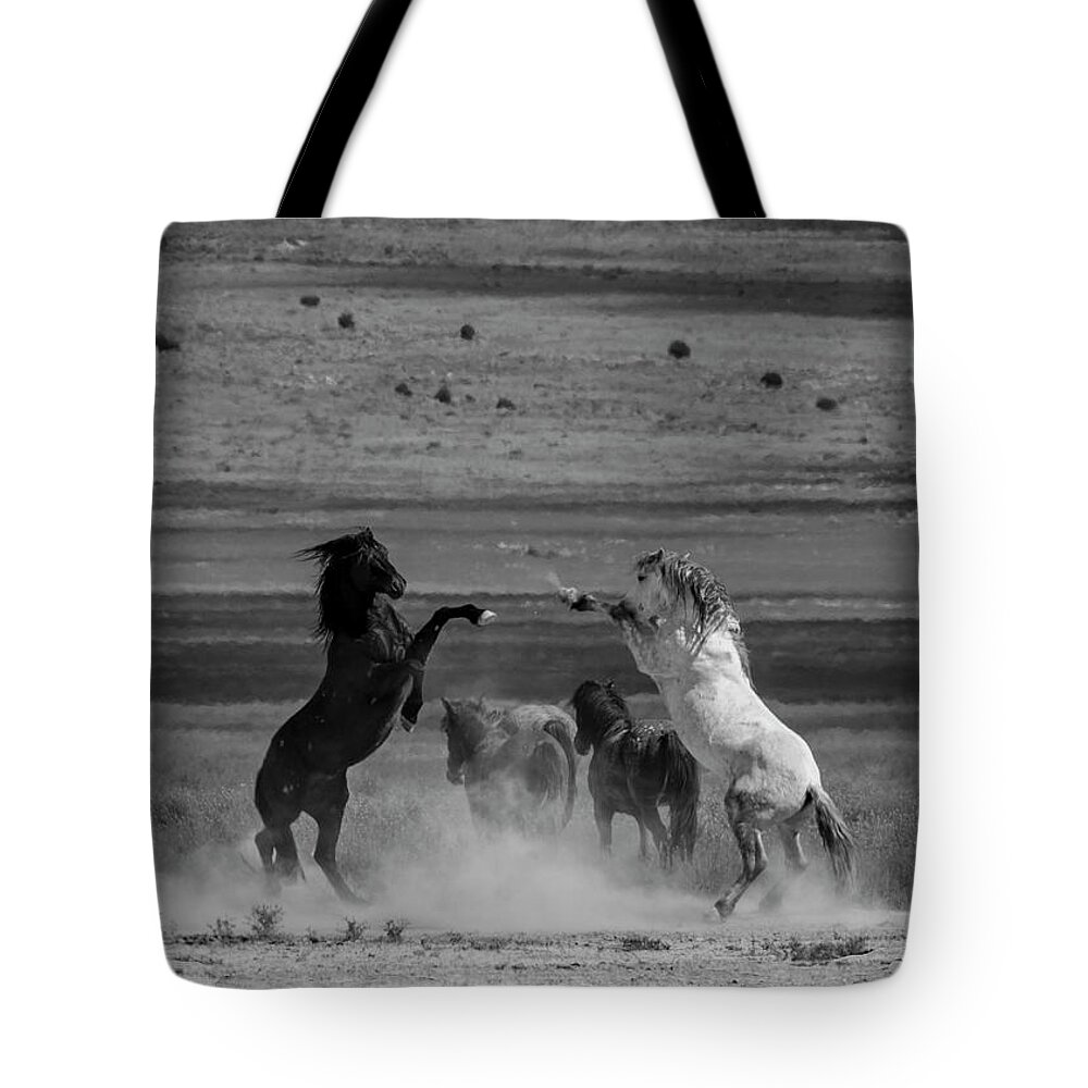 Face Mask Tote Bag featuring the photograph BnW Face Mask Standing by Dirk Johnson