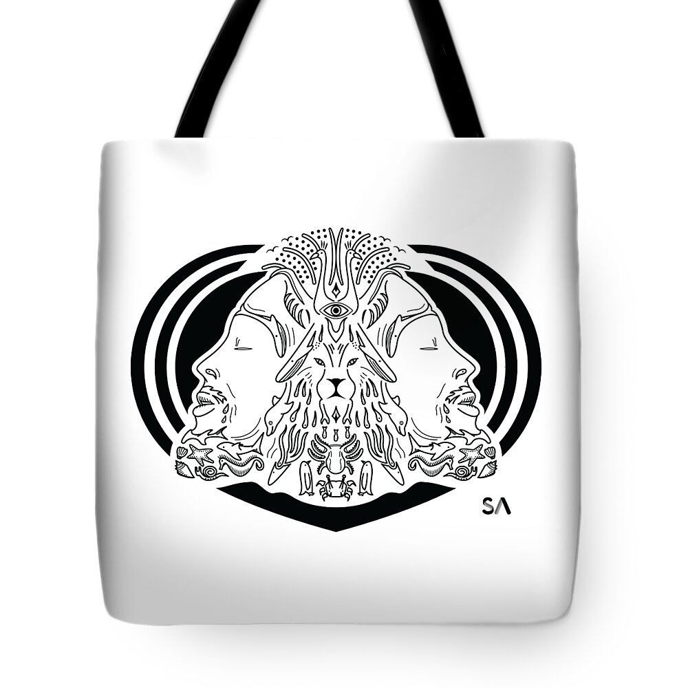 Black And White Tote Bag featuring the digital art Bob Marley by Silvio Ary Cavalcante