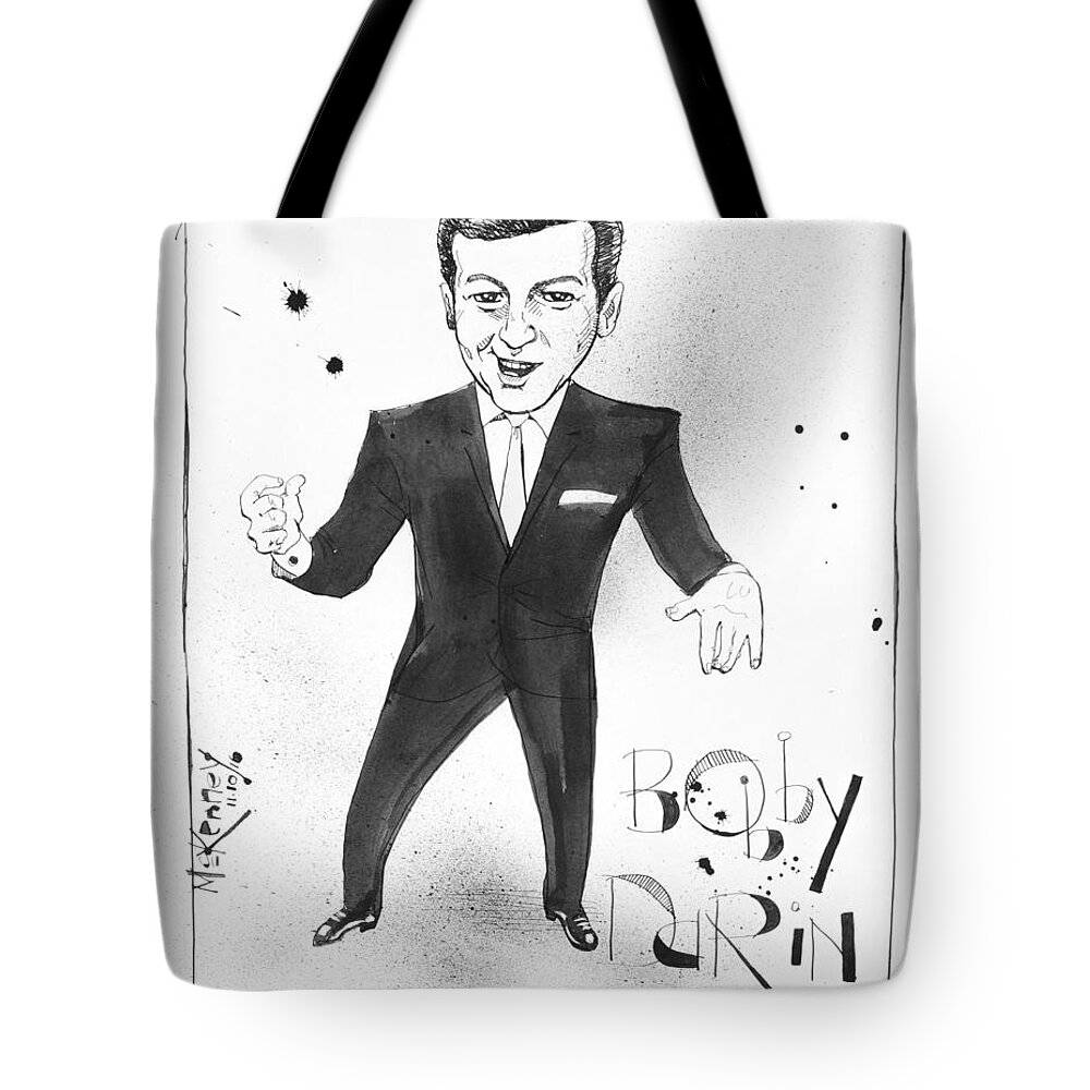  Tote Bag featuring the drawing Bobby Darin by Phil Mckenney