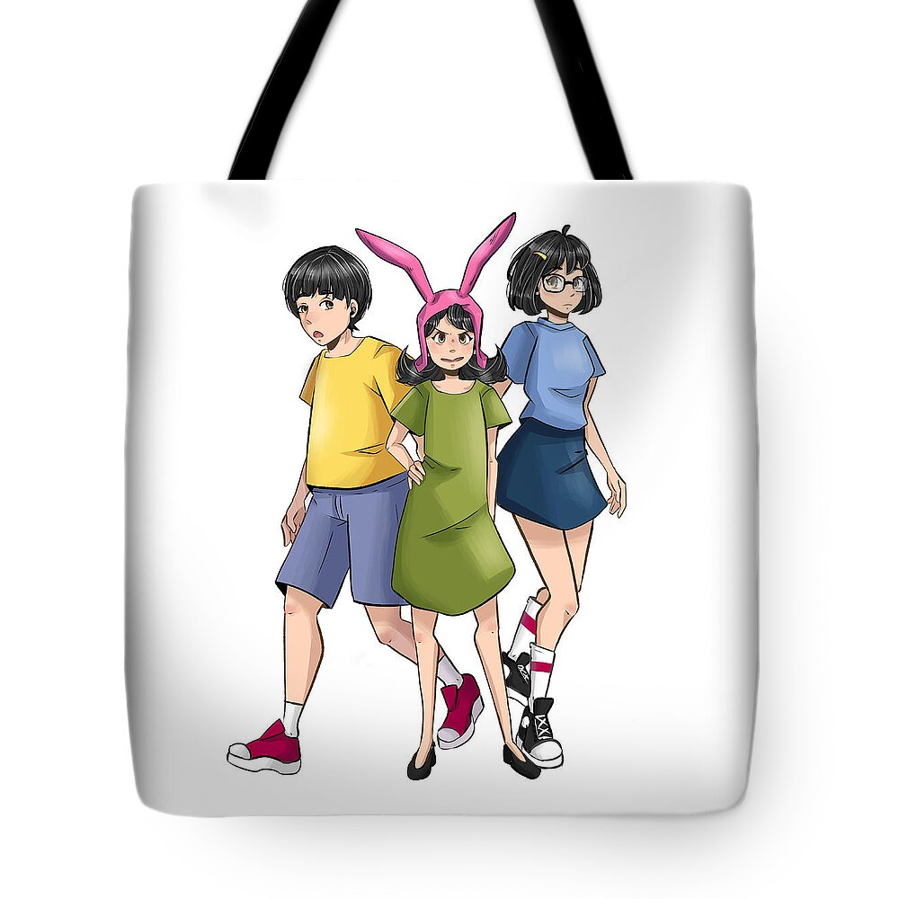 JYTAPP Cartoon Tv Show Gift The Many Moods Of Louise Belcher Tote Bag  Cartoon Gifts Burger Style Gift Shopping Bag