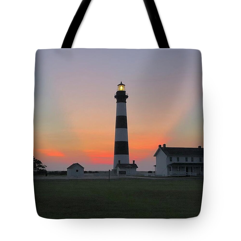 Lighthouse Tote Bag featuring the photograph Bodie Island by Barbara Ann Bell