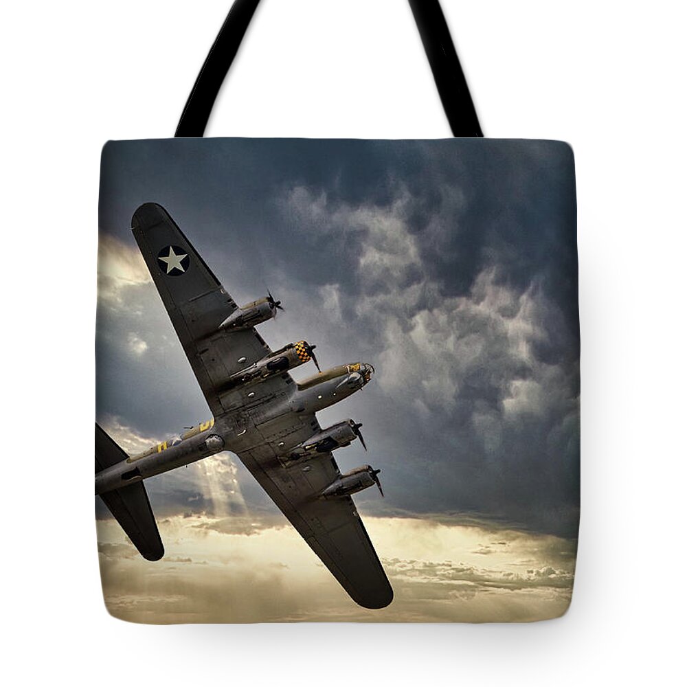 Usa Tote Bag featuring the photograph Boeing B-17 Flying Fortress, World War 2 Bomber Aircraft by Rick Deacon