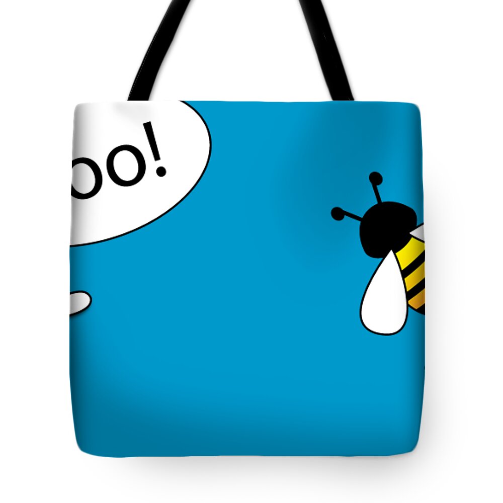 Hilarious Tote Bag featuring the digital art Boo Bees by Pelo Blanco Photo