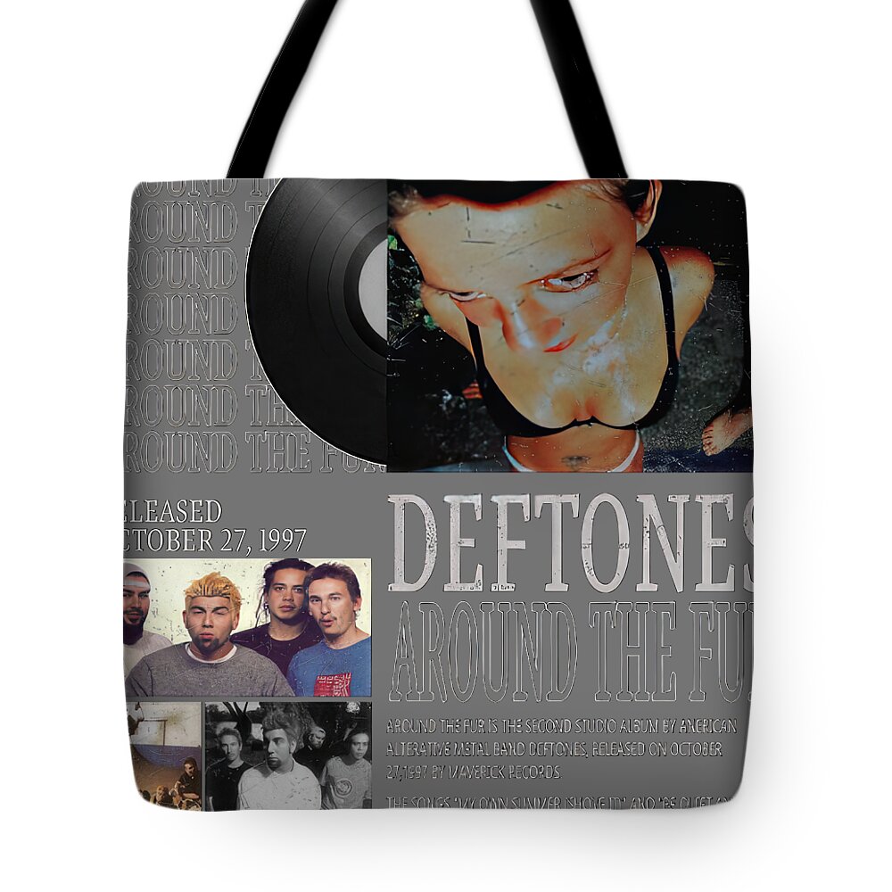 Rod Wave Tote Bag featuring the digital art Bootleg Inspired Tee Deftone by Patricka Moran