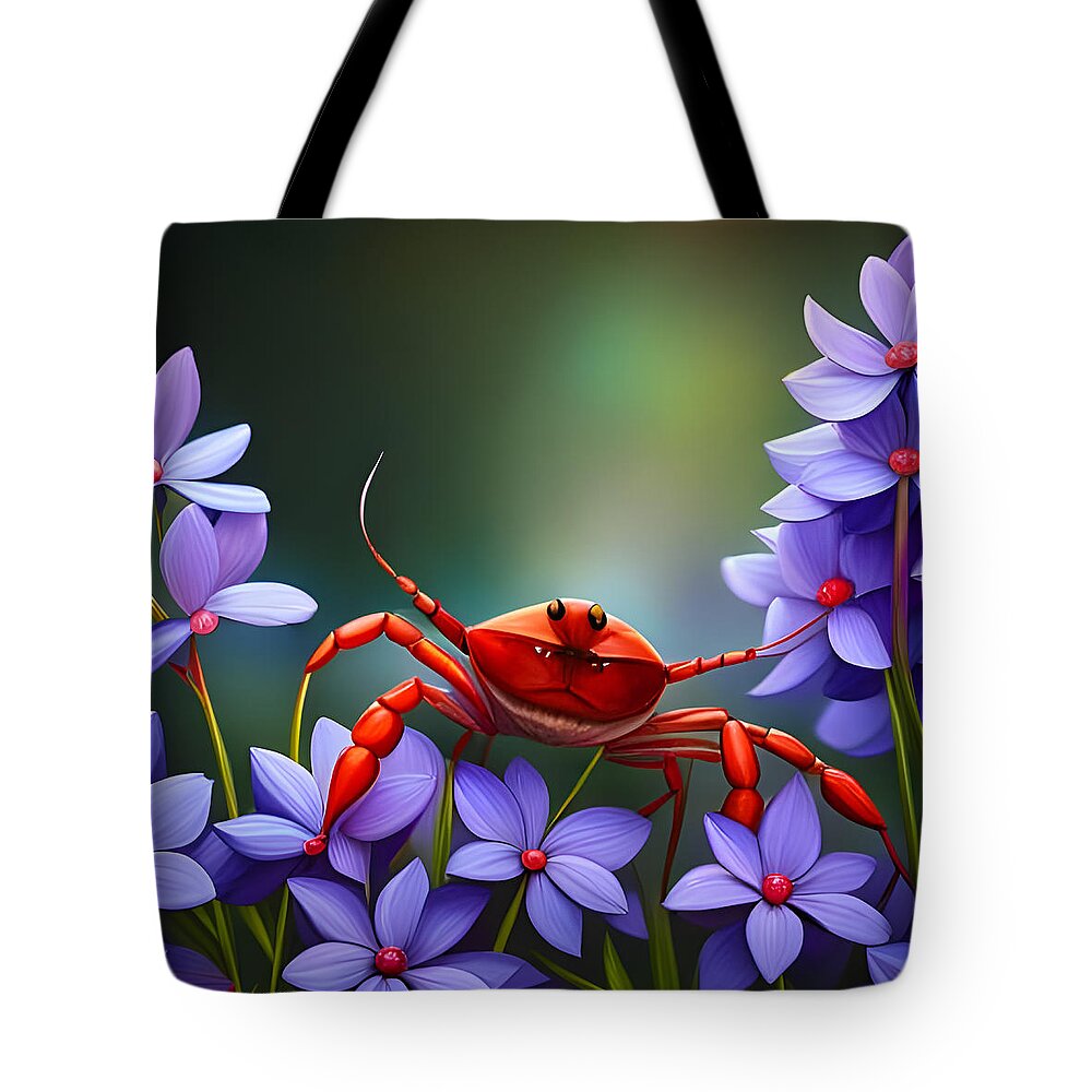 Newby Tote Bag featuring the digital art Born in July by Cindy's Creative Corner